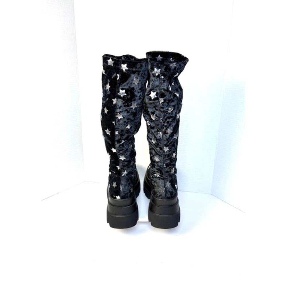 koi Black Star Platform Knee-High Boots - Picture 6 of 9